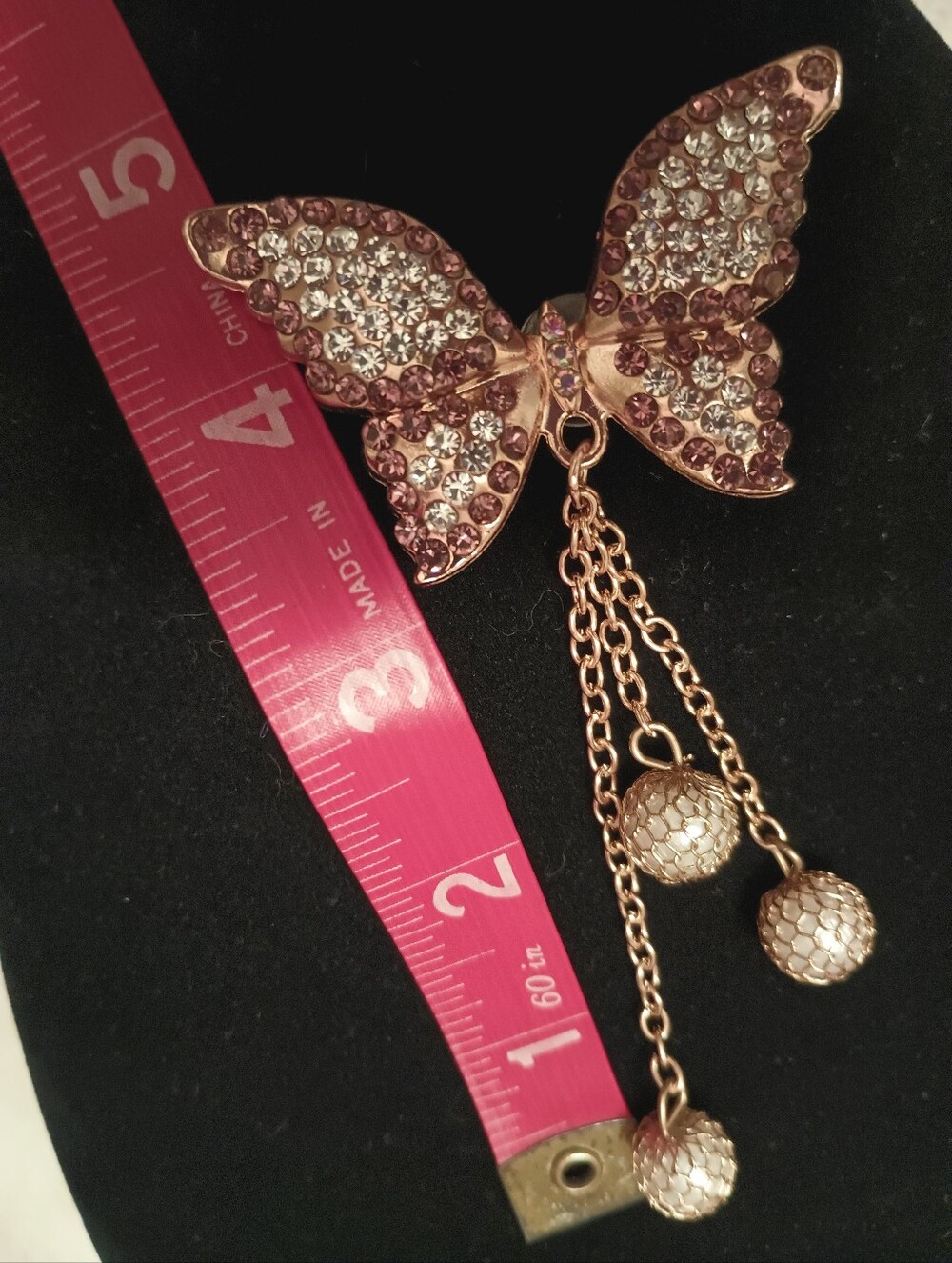 Shoe Charm Rhinestone Butterfly - Picture 4 of 7
